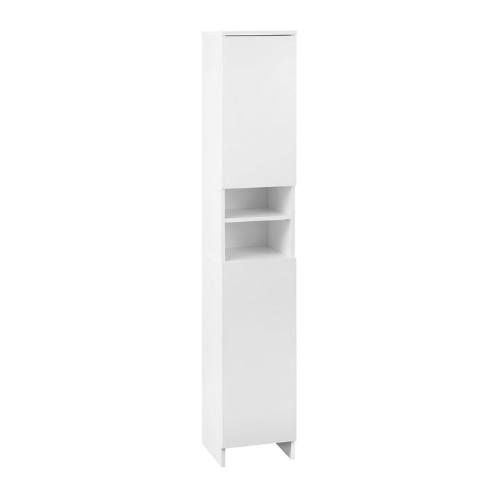 Bathroom Cabinet Storage Laundry Tall Slim Toilet Floor Cupboard White