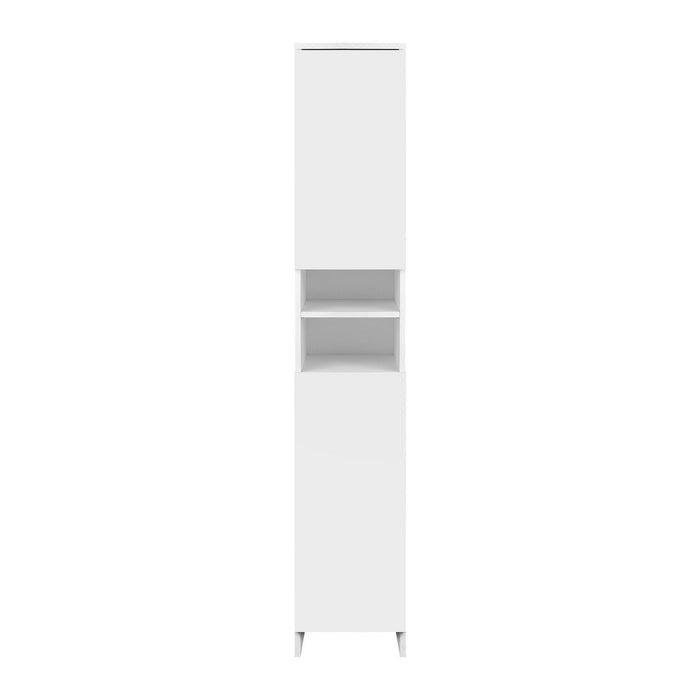Bathroom Cabinet Storage Laundry Tall Slim Toilet Floor Cupboard White