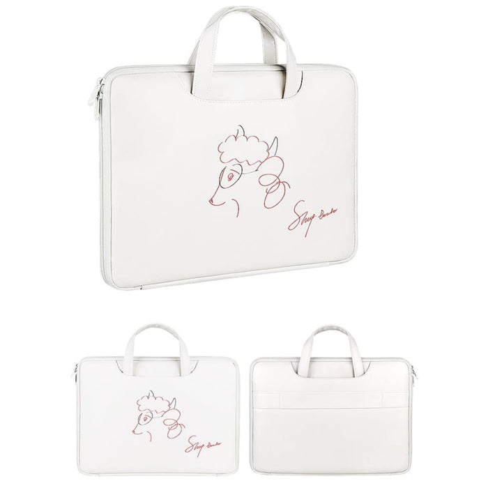 St01kt Lightweight Pu Printed Laptop Bag Size 14.1 15.4 Inch