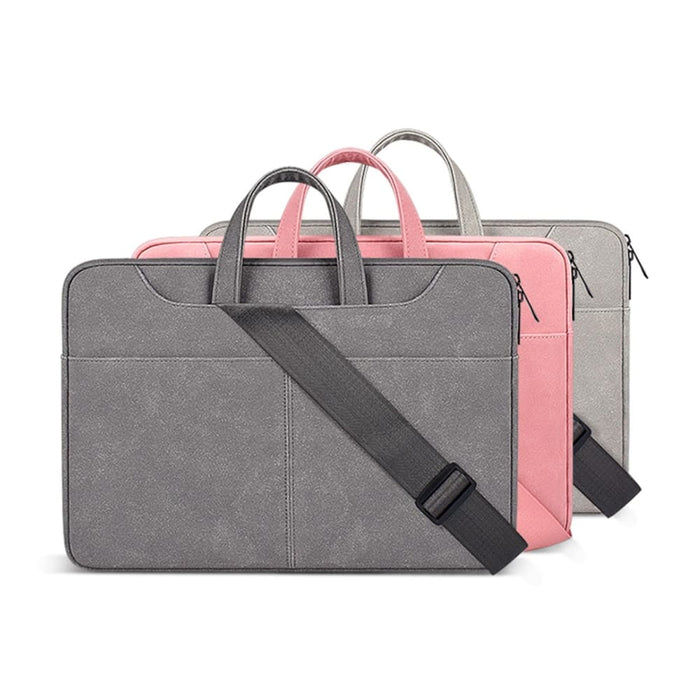 St06sdj Frosted Pu Business Laptop Bag With Detachable