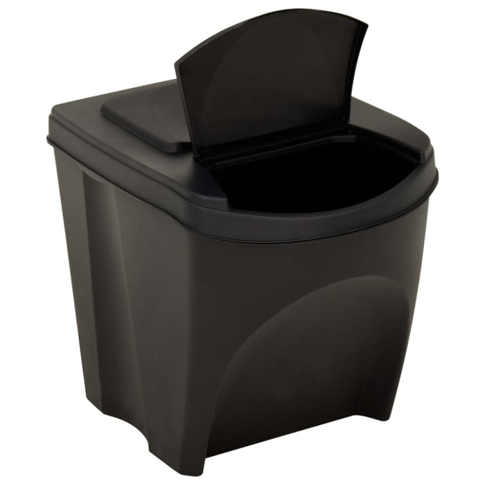 Stackable Dustbins 4 Pcs Anthracite 100 l Tolonp