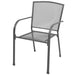 Stackable Garden Chair Set 3 Pcs Anthracite Powder-coated