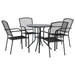 Stackable Garden Chair Set 5 Pcs Anthracite Powder-coated