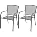 Stackable Garden Chairs 2 Pcs Steel Grey Axibp