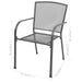 Stackable Garden Chairs 2 Pcs Steel Grey Axibp