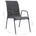 Stackable Garden Chairs 2 Pcs Steel and Textilene