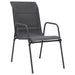 Stackable Garden Chairs 2 Pcs Steel and Textilene