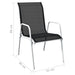 Stackable Garden Chairs 2 Pcs Steel and Textilene Black