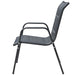 Stackable Garden Chairs 2 Pcs Steel and Textilene Black