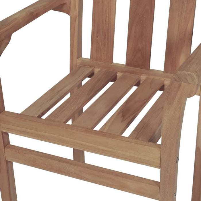 Stackable Garden Chairs 4 Pcs Solid Teak Wood Tbittil