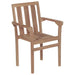 Stackable Garden Chairs 4 Pcs Solid Teak Wood Tbittil