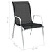 Stackable Garden Chairs 4 Pcs Steel and Textilene Black