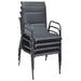 Stackable Garden Chairs 4 Pcs Steel and Textilene Black