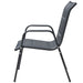 Stackable Garden Chairs 4 Pcs Steel and Textilene Black