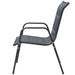 Stackable Garden Chairs 6 Pcs Steel and Textilene Black