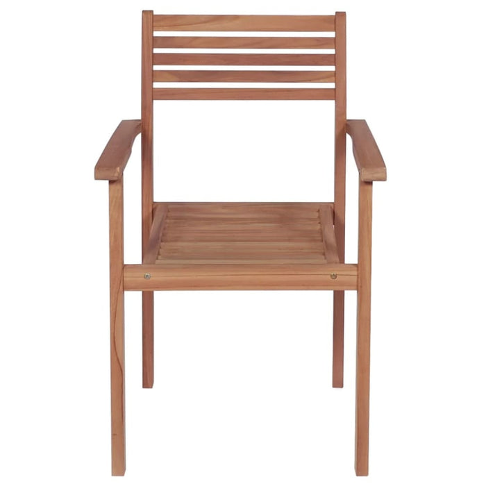 Stackable Garden Chairs 8 Pcs Solid Teak Wood Tbixpkk