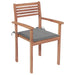 Stackable Garden Chairs with Cushions 8 Pcs Solid Teak Wood