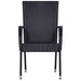 Stackable Outdoor Chairs 4 Pcs Poly Rattan Black Tobbna