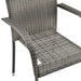Stackable Outdoor Chairs 6 Pcs Grey Poly Rattan Tobbnn