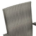 Stackable Outdoor Chairs 6 Pcs Grey Poly Rattan Tobbnn