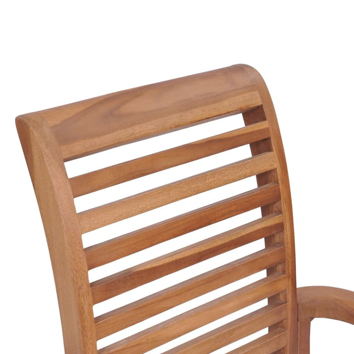 Stacking Dining Chairs 2 Pcs Solid Teak Aalla