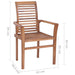 Stacking Dining Chairs 2 Pcs Solid Teak Aalla