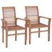 Stacking Dining Chairs 4 Pcs Solid Teak Aallp