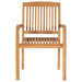 Stacking Garden Dining Chairs 2 Pcs Solid Teak Wood Aktni