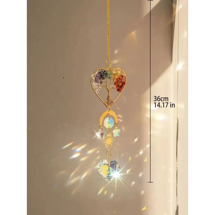 Stained Glass Tree Suncatcher for Garden Decor