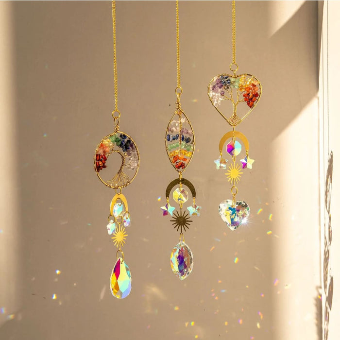 Stained Glass Tree Suncatcher for Garden Decor