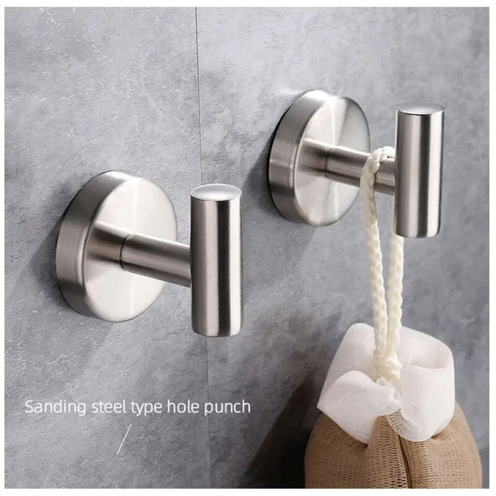 Stainless Steel Adhesive Robe Hook for Bathroom and Kitchen