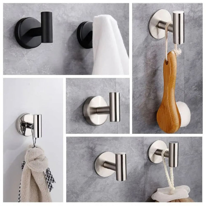 Stainless Steel Adhesive Robe Hook for Bathroom and Kitchen