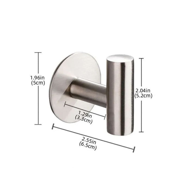 Stainless Steel Adhesive Robe Hook for Bathroom and Kitchen