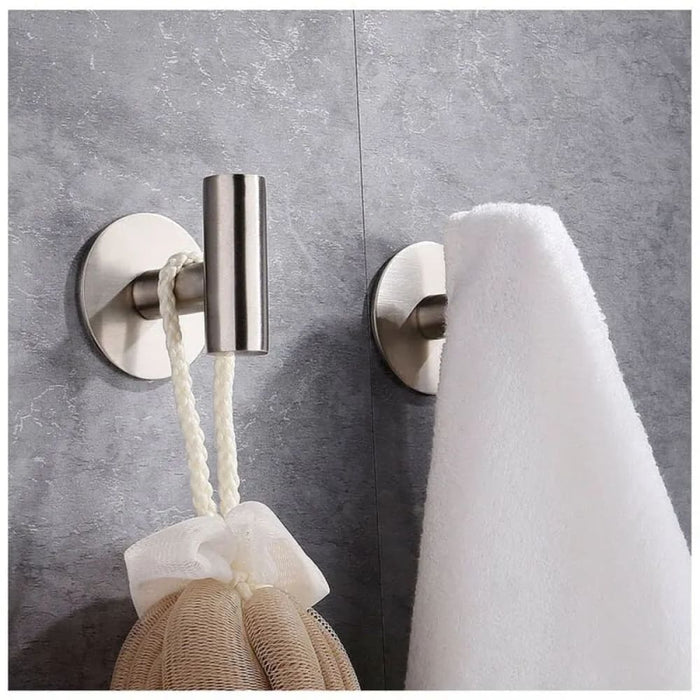 Stainless Steel Adhesive Robe Hook for Bathroom and Kitchen