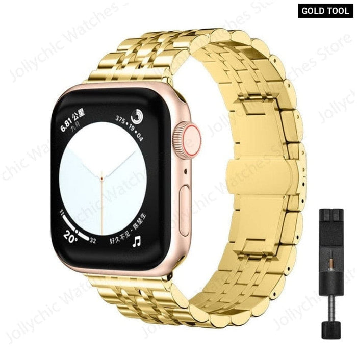 Stainless Steel Adjustable Replacement Band for Apple Watch