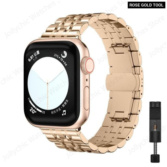 Stainless Steel Adjustable Replacement Band for Apple Watch