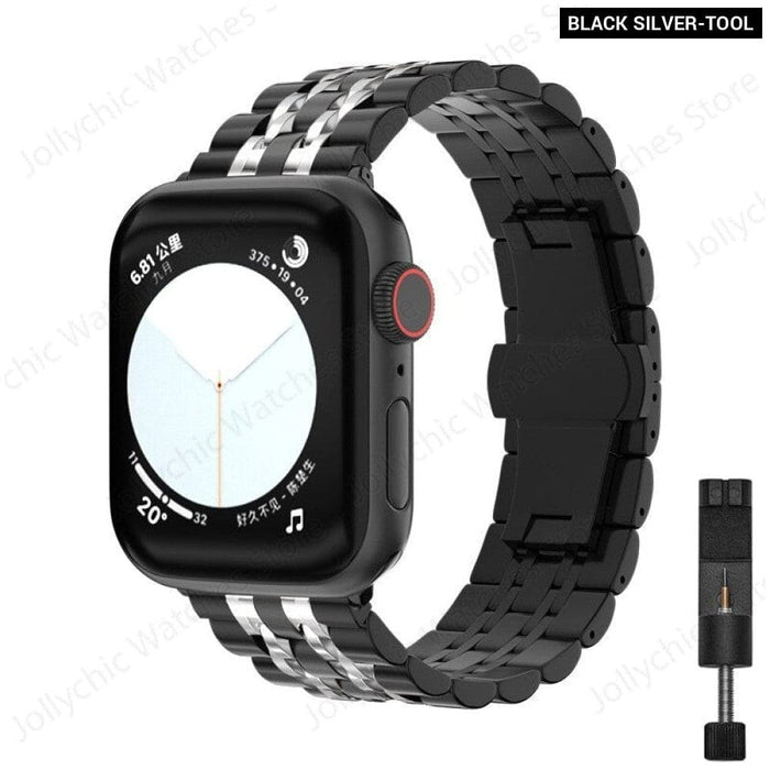 Stainless Steel Adjustable Replacement Band for Apple Watch