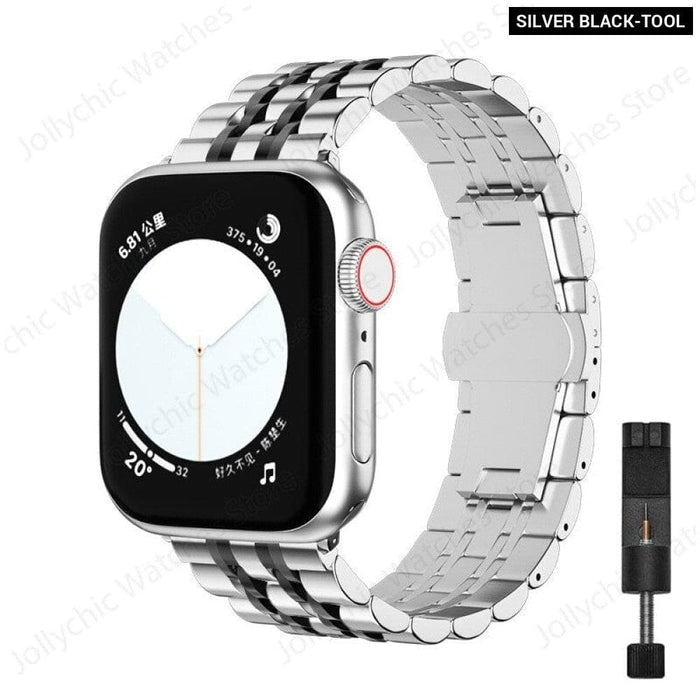 Stainless Steel Adjustable Replacement Band for Apple Watch