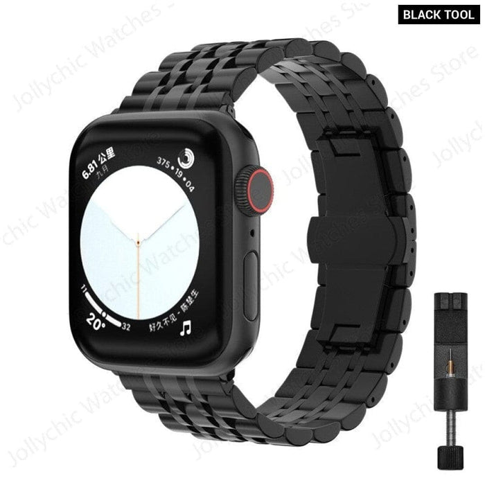 Stainless Steel Adjustable Replacement Band for Apple Watch