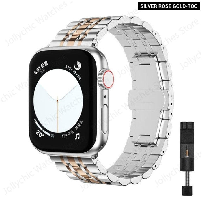 Stainless Steel Adjustable Replacement Band for Apple Watch