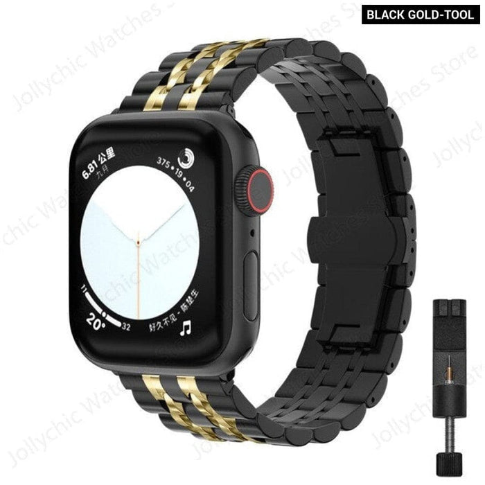 Stainless Steel Adjustable Replacement Band for Apple Watch