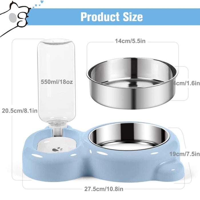 Stainless Steel Automatic Detachable Water Bowl for Kitten
