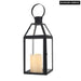 Stainless Steel Candle Hanging Lantern with Tempered Glass