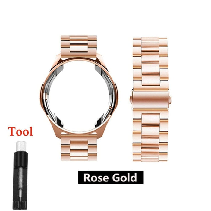 Stainless Steel Case + watch Band with Tool for Samsung