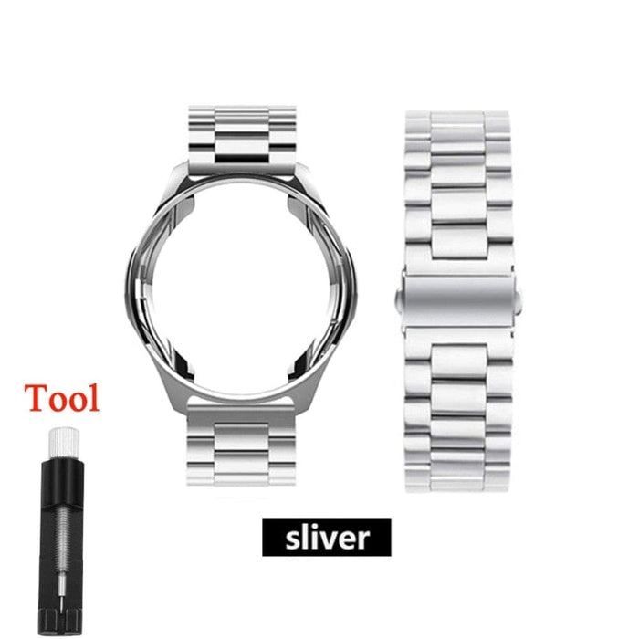 Stainless Steel Case + watch Band with Tool for Samsung
