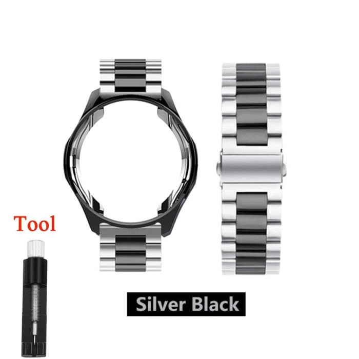 Stainless Steel Case + watch Band with Tool for Samsung