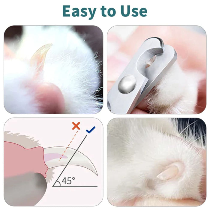 Stainless Steel Cat Nail Clippers Durable Pet Claw Trimmer