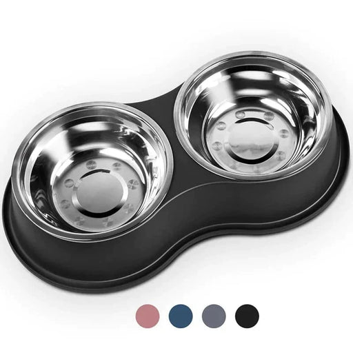 Stainless Steel Dog Bowls Anti Slip Pet Dishes