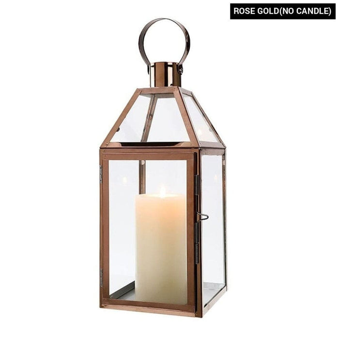 Stainless Steel Glass Candle Holder For Home Decorations