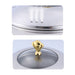 Stainless Steel Gold Accents Round Buffet Chafing Dish Cater